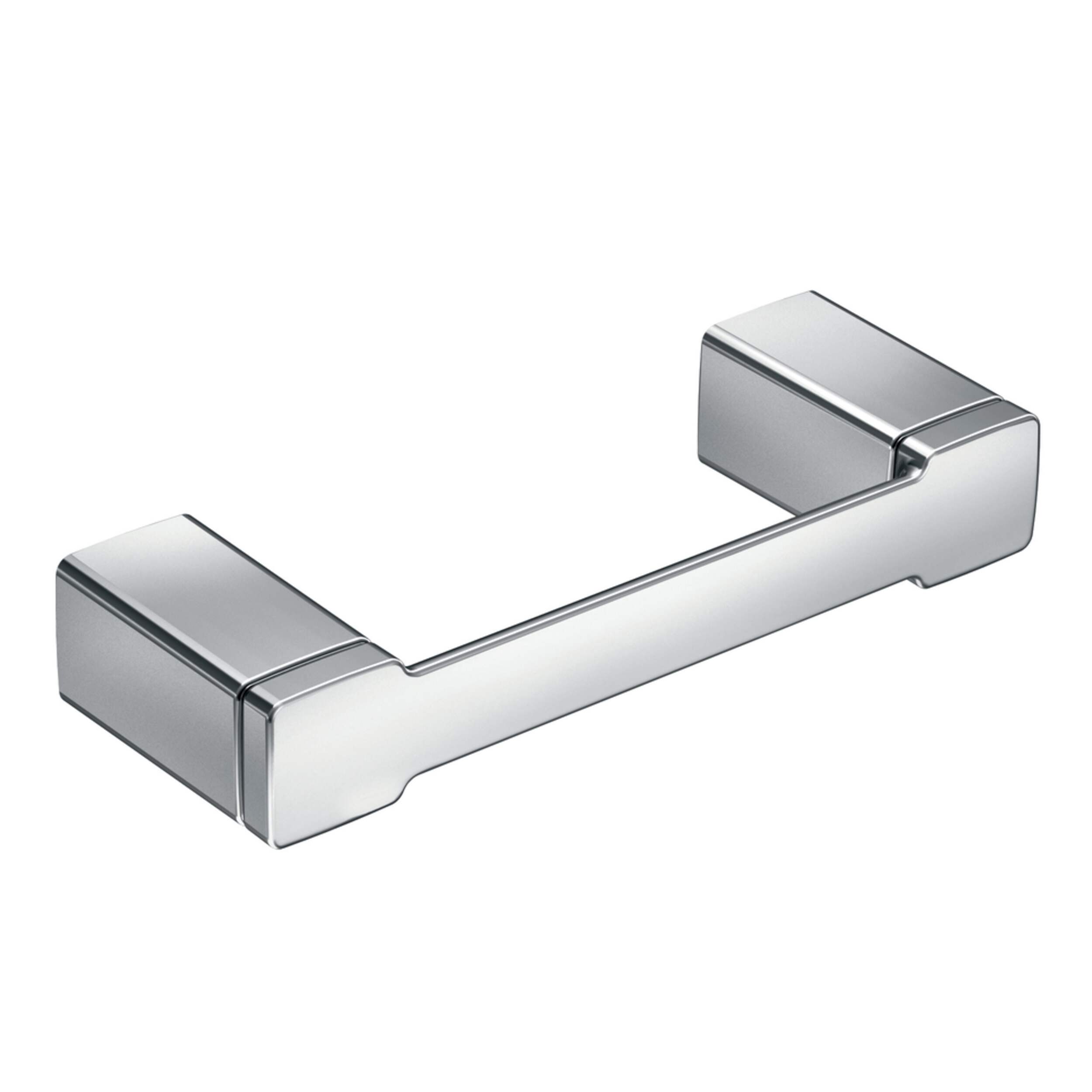 Moen 90-Degree 2-Post Toilet Paper Holder, Chrome Front_Three_Fourths_Angled_Right