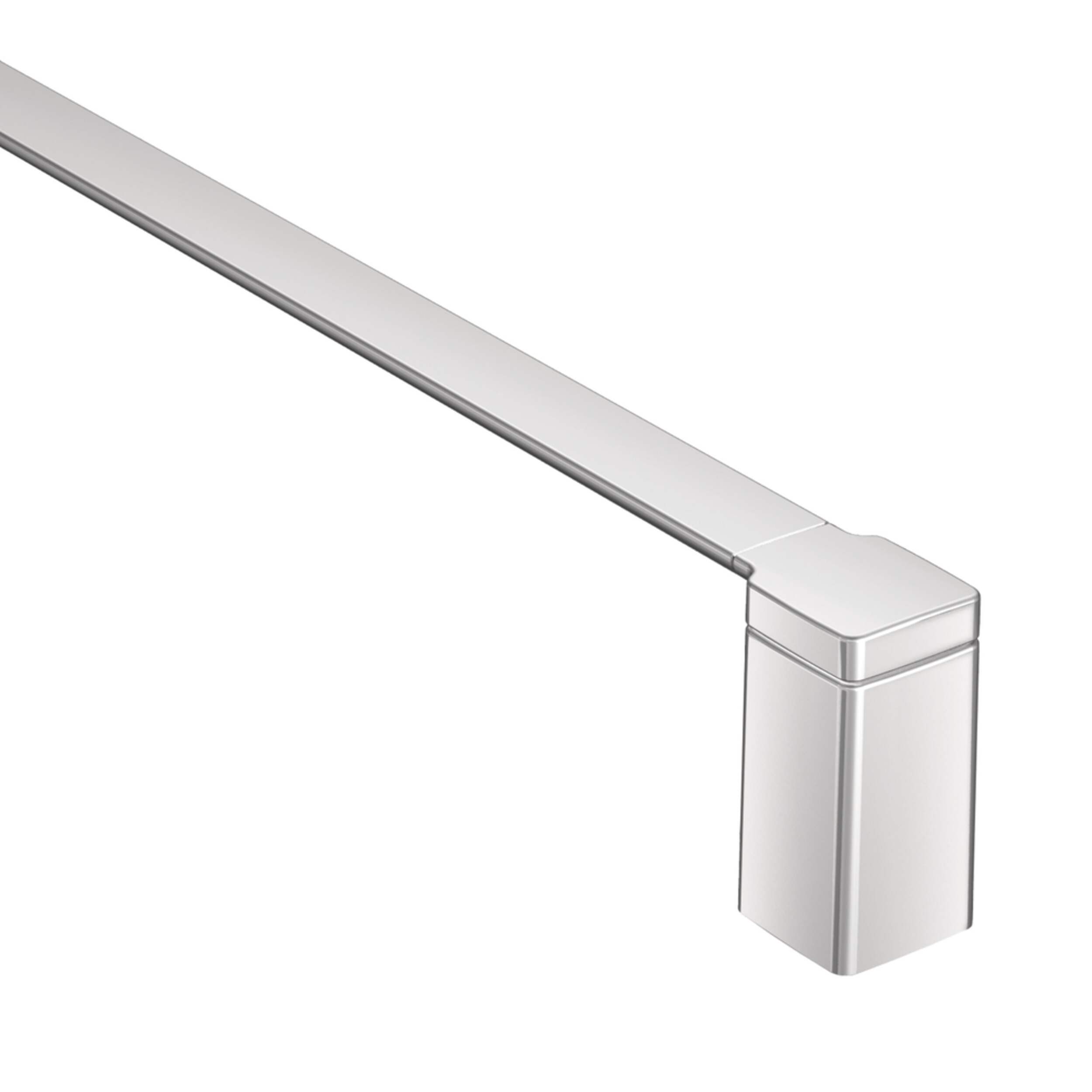 Moen 90-Degree Modern Towel Bar, Chrome, 24-in Front_Three_Fourths_Angled_Right
