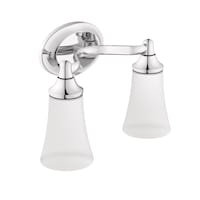 Moen EVA Dual Vanity Lighting Fixture, Chrome Front_Three_Fourths_Angled_Right