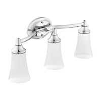 Moen EVA 3-Light Vanity Lighting Fixture, Chrome Front_Three_Fourths_Angled_Right