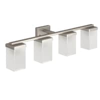 Moen 90-Degree Vanity Lighting Fixture, Brushed Nickel, 4-L Front_Three_Fourths_Angled_Right