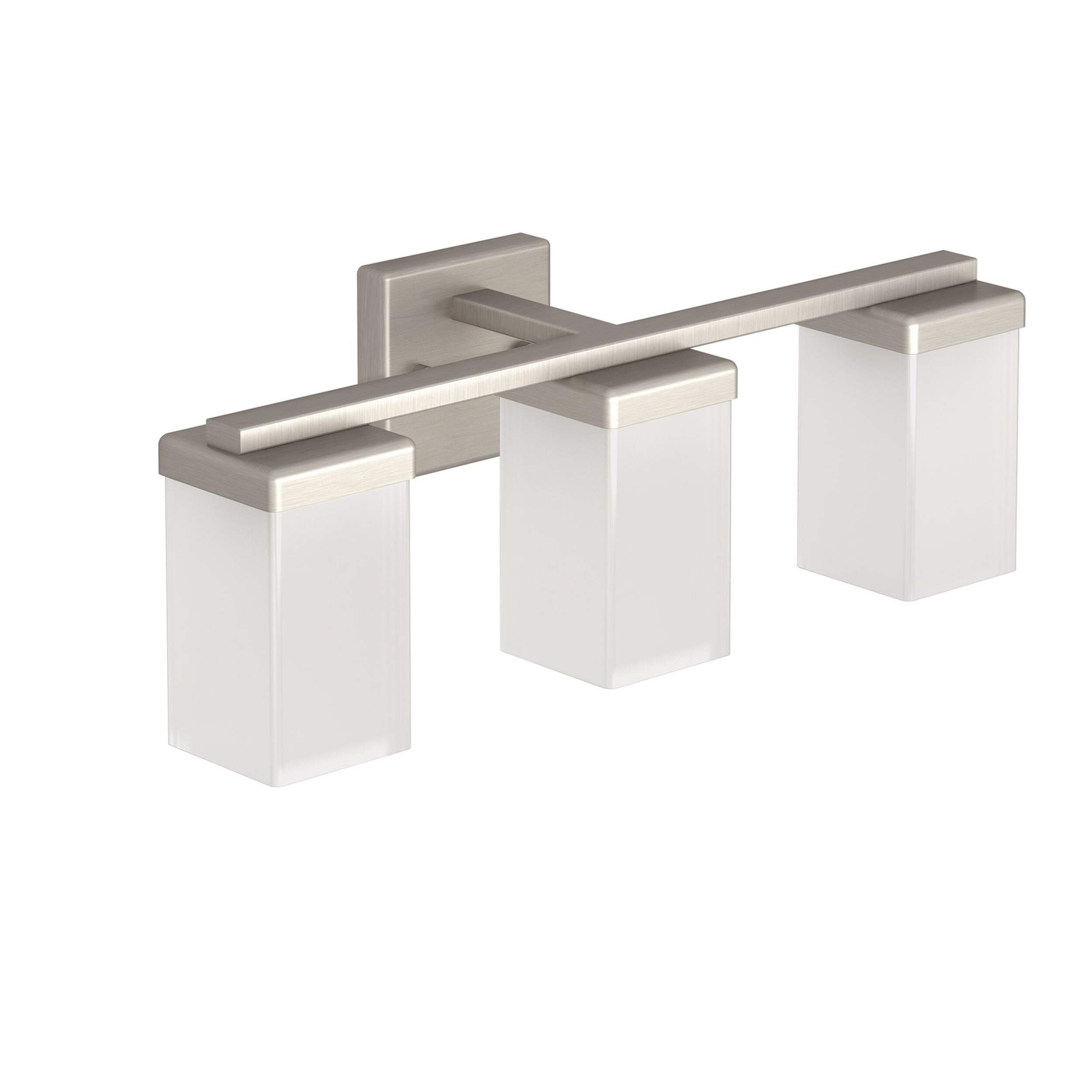 Luminaire pour meuble-lavabo Moen 90 Degree, 3 lumières, nickel brossé Front_Three_Fourths_Angled_Right