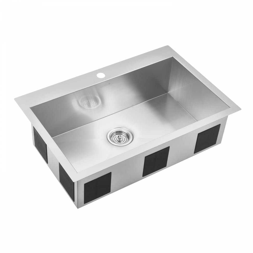 Artika Prime Top/Undermount Stainless Steel Single Bowl Kitchen Sink ...