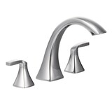 Moen Voss 2-Handle Deck Mount Roman Tub Faucet Trim Kit, Valve Required, Chrome Front_Three_Fourths_Angled_Right