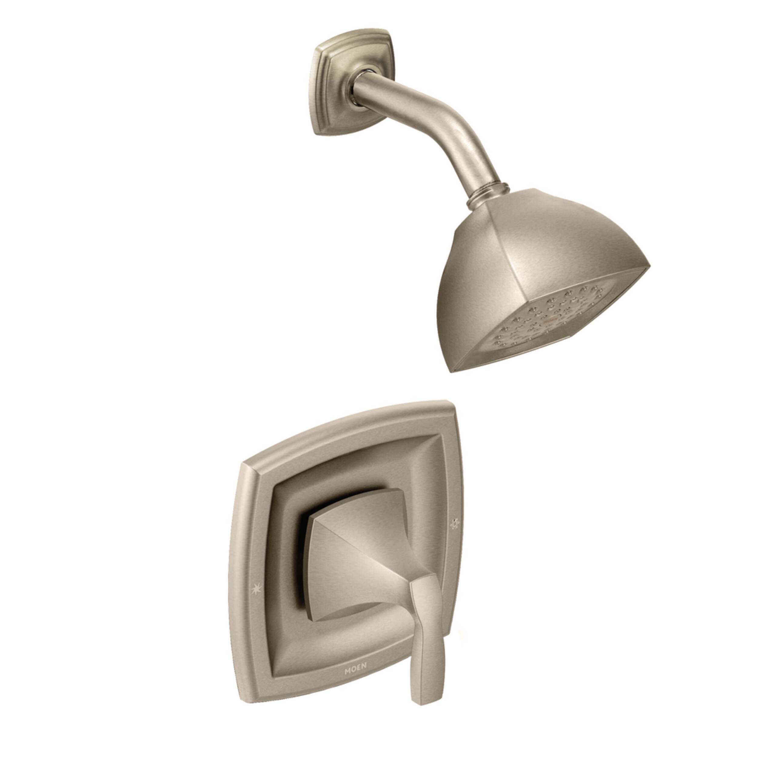 Moen Voss Posi-Temp Pressure Balancing Shower Trim Kit, Valve Required, Brushed Nickel Front_Three_Fourths_Angled_Right