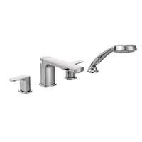 Moen Rizon 2-Handle Diverter Roman Tub Faucet, Includes Handshower,, Valve Required, Chrome Front_Three_Fourths_Angled_Right