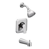 Moen Rizon Posi-Temp Eco-Performance Tub & Shower Trim Kit, Valve Required, Chrome Front_Three_Fourths_Angled_Right