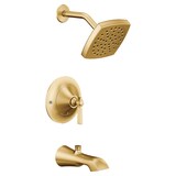Moen Flara Posi-Temp Pressure Balancing Tub & Shower Trim Kit, Valve Required, Brushed Gold Front_Three_Fourths_Angled_Right