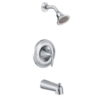 Moen EVA Posi-Temp Tub & Shower Trim Kit, Valve Required, Chrome Front_Three_Fourths_Angled_Right