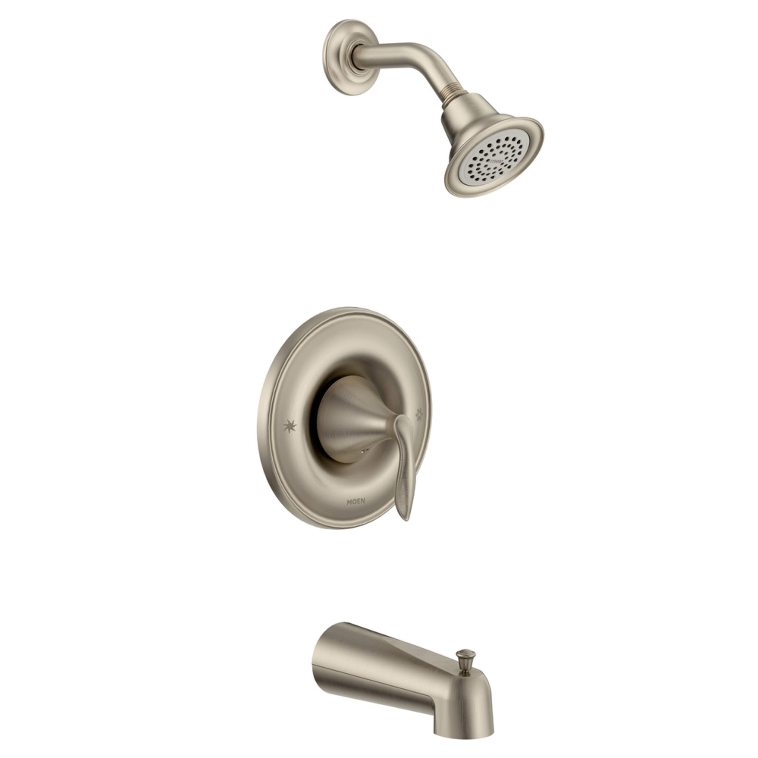 Moen EVA Posi-Temp Tub & Shower Trim Kit, Valve Required, Brushed Nickel Front_Three_Fourths_Angled_Right