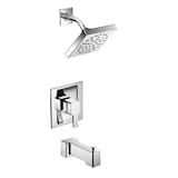 Moen 90 Degree 1-Handle Tub & Shower Trim with Eco-Performance Showerhead, Chrome Front_Three_Fourths_Angled_Right