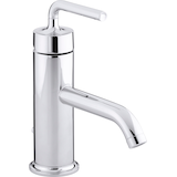 Kohler Purist 1-Handle Bathroom Faucet, Polished Chrome Front_Three_Fourths_Angled_Right