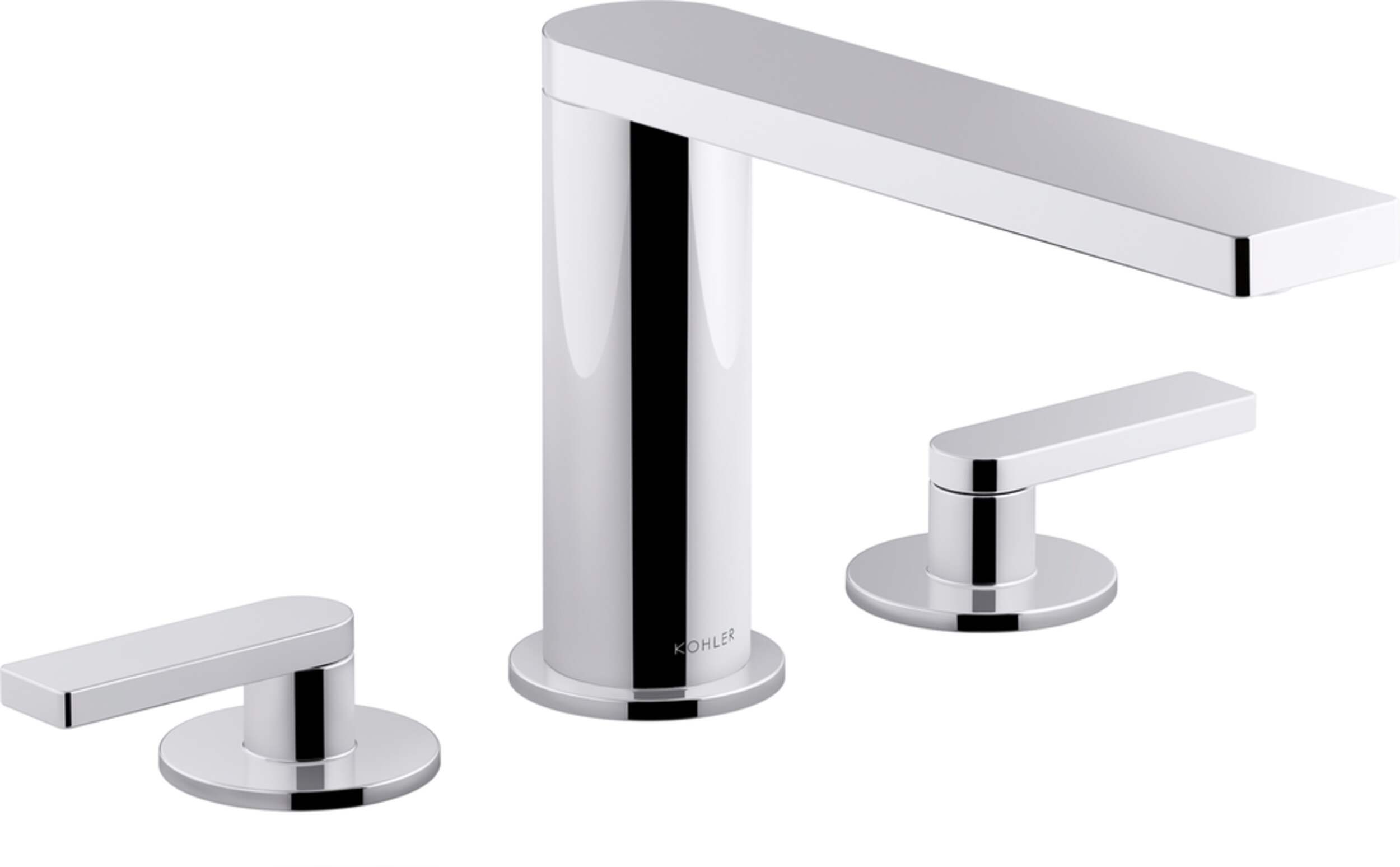 Kohler Composed Widespread 2-Handle Bathroom Faucet, Polished Chrome Front_Three_Fourths_Angled_Right