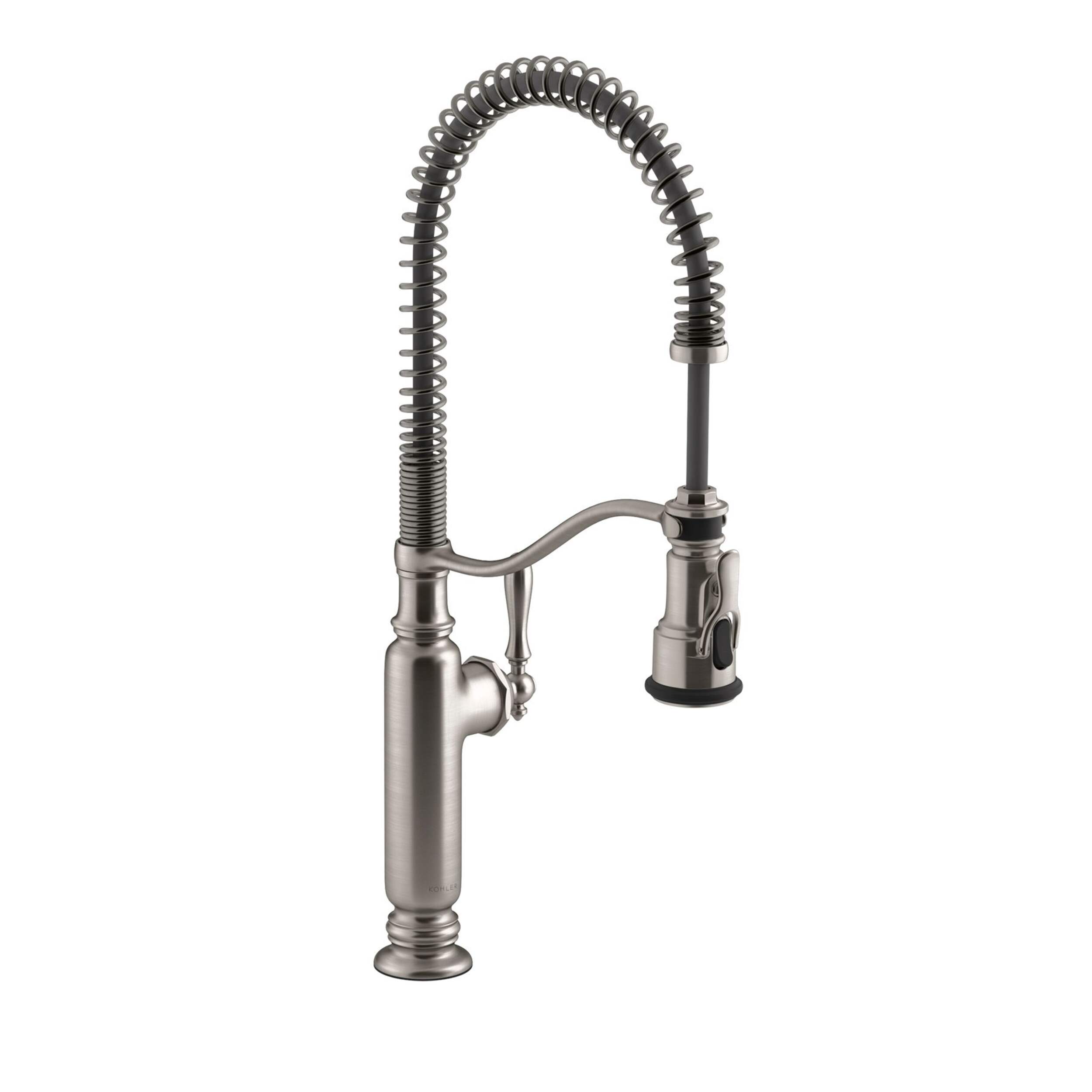 Kohler Tournant Semi-Pro Kitchen Faucet, Vibrant Stainless Front_Three_Fourths_Angled_Right