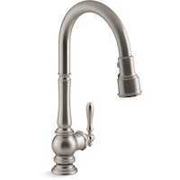 Kohler Artifacts Kitchen Faucet, Vibrant Stainless Front_Three_Fourths_Angled_Right