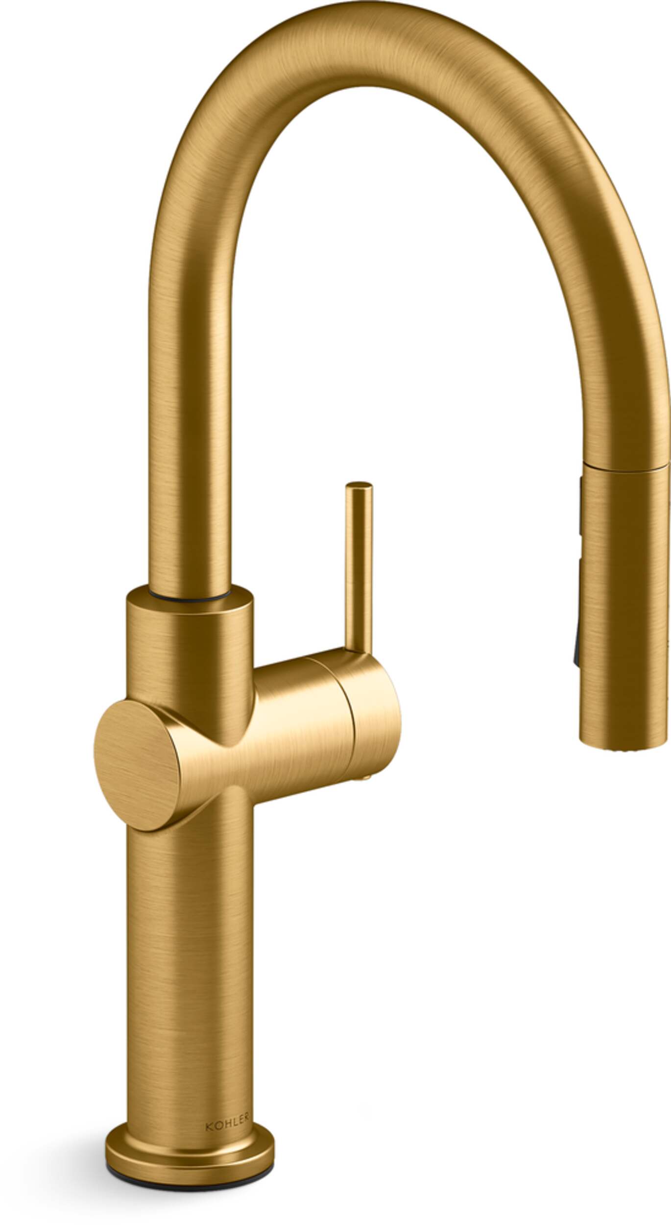 Kohler Crue 1-Handle Kitchen Faucet, Brass Front_Three_Fourths_Angled_Right