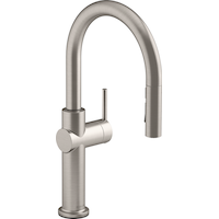 Kohler Crue 1-Handle Kitchen Faucet, Vibrant Stainless Front_Three_Fourths_Angled_Right