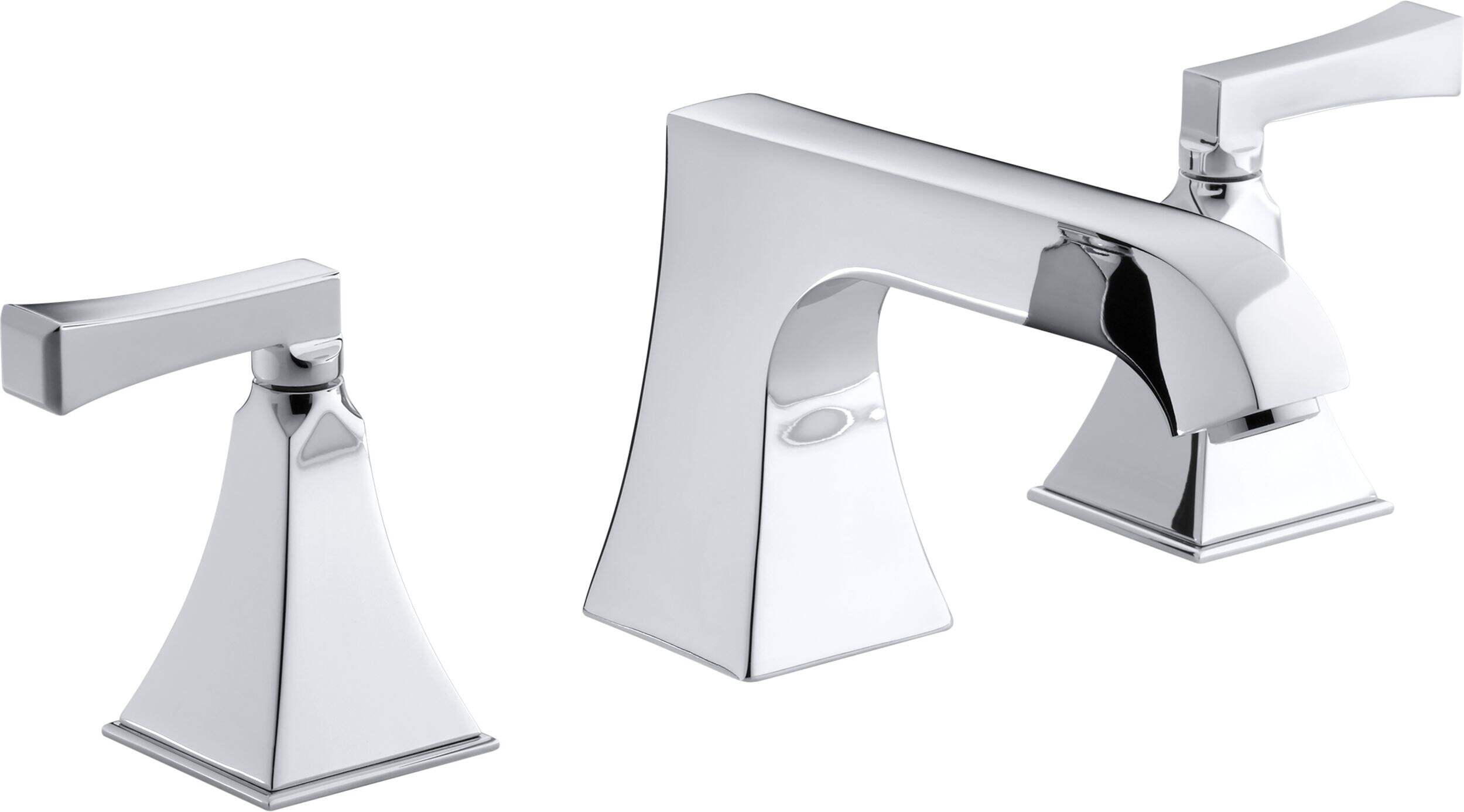 Kohler Memoirs® Widespread 2-Handle Bathroom Faucet, Polished Chrome Front_Three_Fourths_Angled_Right
