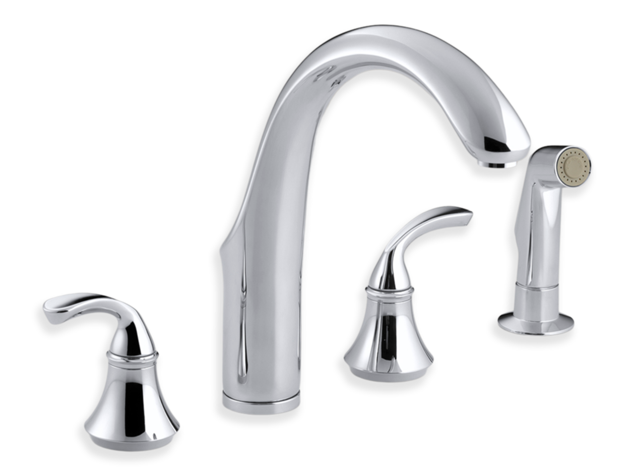 Kohler Fort 4 hole Kitchen Sink Faucet with 7 3 4