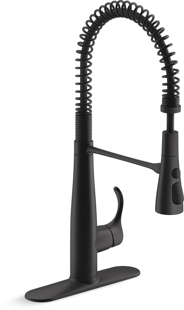 Kohler Simplice® Single Handle Semi Professional Kitchen Sink Faucet, Matte Black Canadian Tire