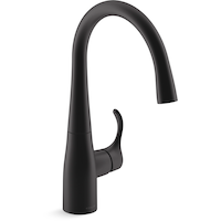 Kohler Simplice® Bar Sink Faucet, Matte Black Front_Three_Fourths_Angled_Right