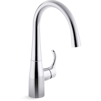 Kohler Simplice® Bar Sink Faucet, Polished Chrome Front_Three_Fourths_Angled_Right