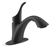 Kohler Simplice<sup>MD</sup> 4 g/m Robinet de lessive, noir mat Front_Three_Fourths_Angled_Right