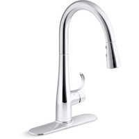 Kohler Simplice® Touchless Pull Down Kitchen Sink Faucet, Polished Chrome Front_Three_Fourths_Angled_Right