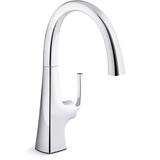 Kohler Graze® Bar Sink Faucet with Swing Spout, Polished Chrome Front_Three_Fourths_Angled_Right
