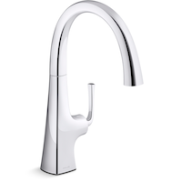 Kohler Graze® Bar Sink Faucet with Swing Spout, Polished Chrome Front_Three_Fourths_Angled_Right