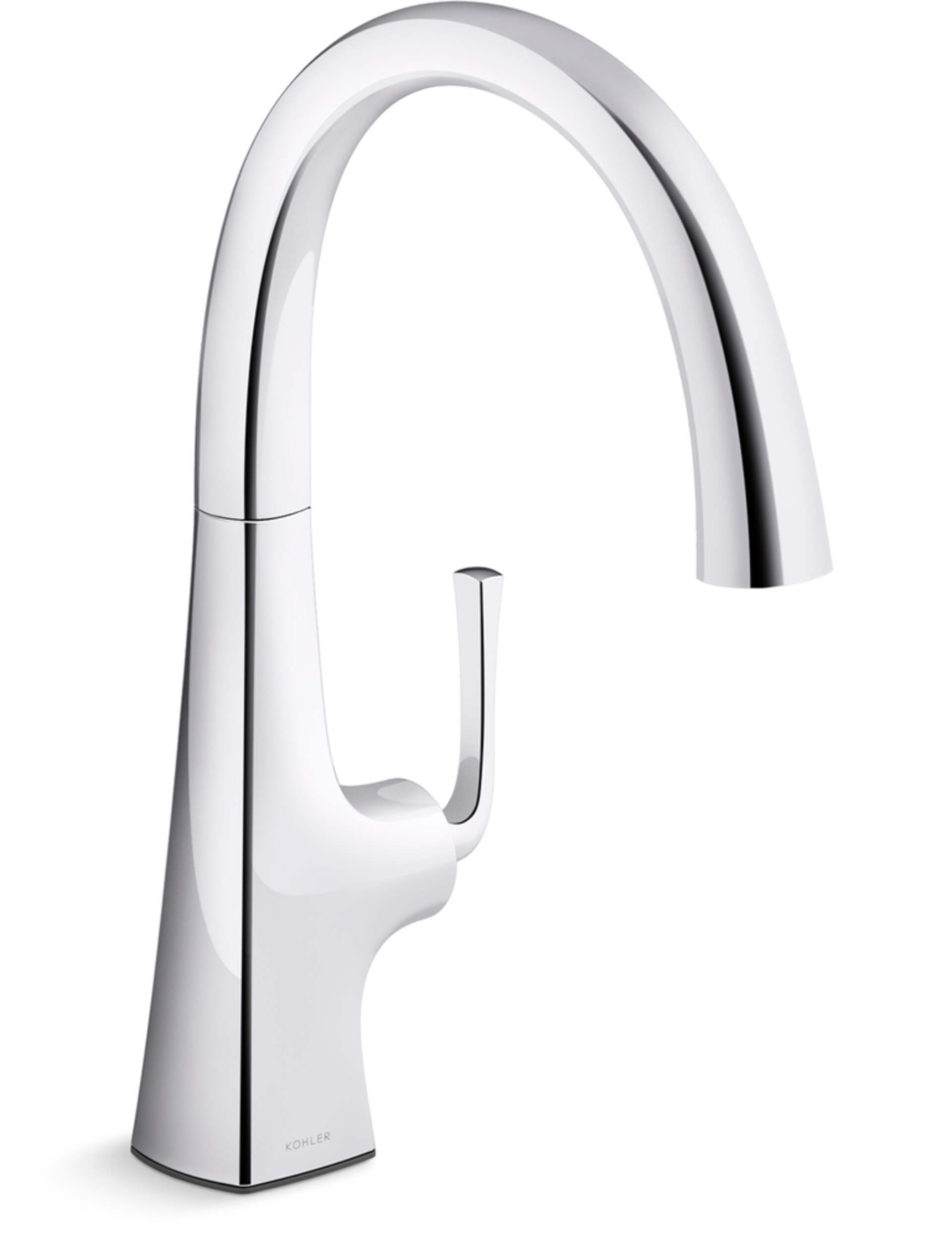 Kohler Graze® Bar Sink Faucet with Swing Spout, Polished Chrome Front_Three_Fourths_Angled_Right