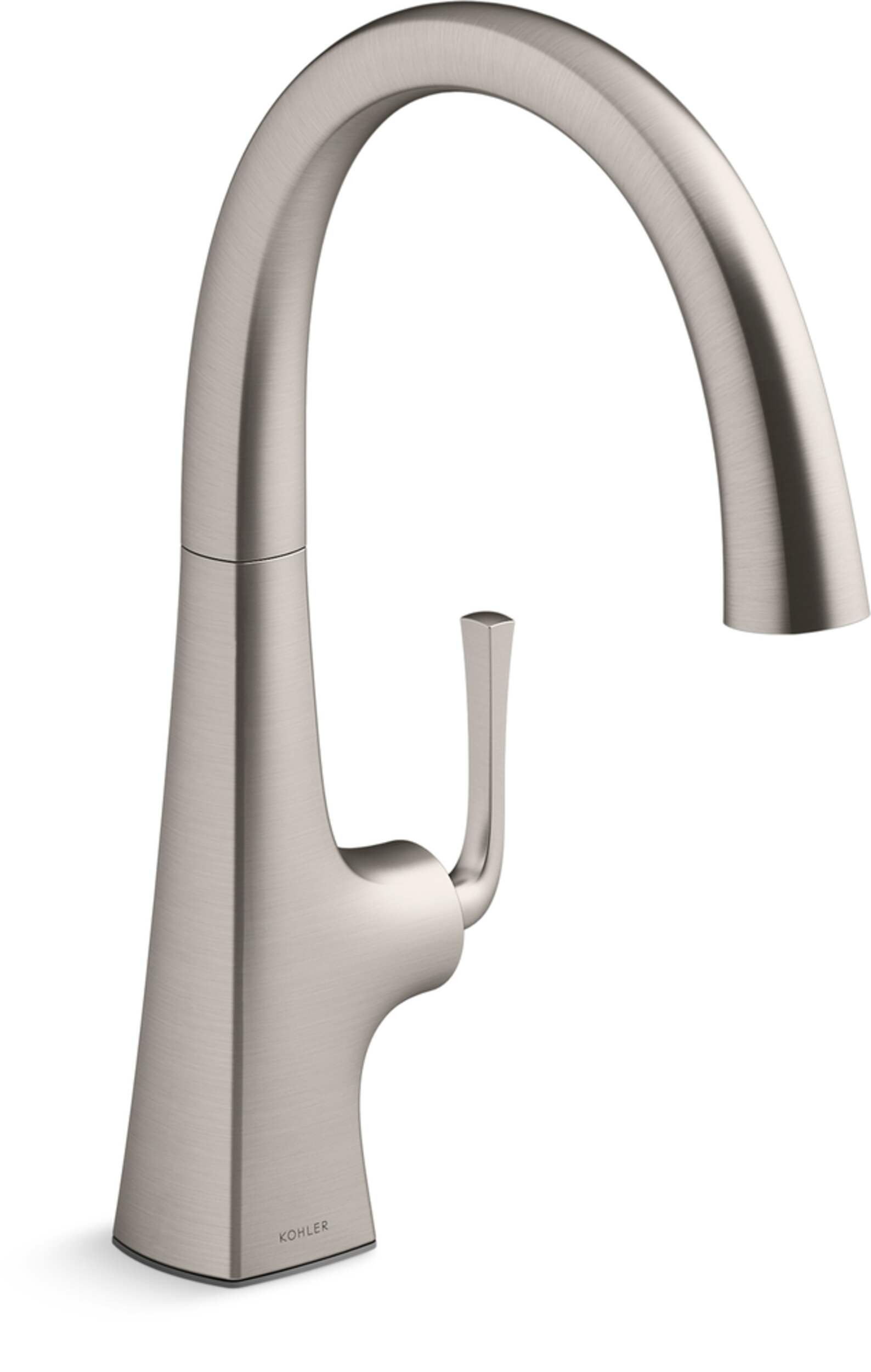 Kohler Graze® Bar Sink Faucet with Swing Spout, Vibrant Stainless Front_Three_Fourths_Angled_Right