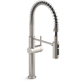 Kohler Crue™ Single Handle Semi Professional Kitchen Sink Faucet, Vibrant Stainless Front_Three_Fourths_Angled_Right