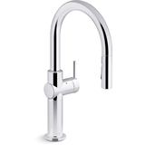 Kohler Crue™ Touchless Pull Down Single Handle Kitchen Faucet, Polished Chrome Front_Three_Fourths_Angled_Right