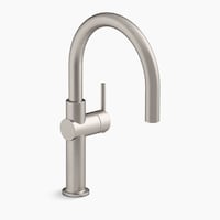 Kohler Crue™ Single Handle Bar Sink Faucet, Vibrant Stainless Front_Three_Fourths_Angled_Right