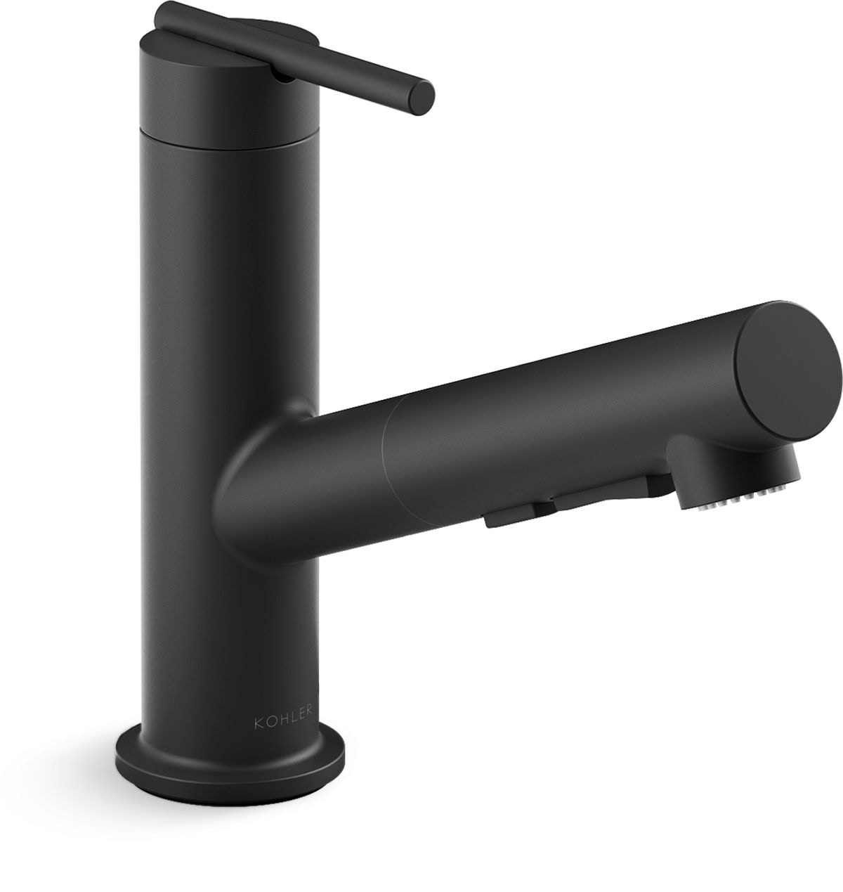de cuisine rétractable à 1 poignée Kohler Crue, noir mat
