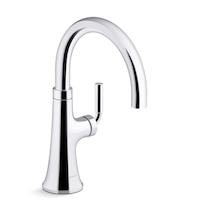 Kohler Tone™ Single Handle Bar Sink Faucet, Polished Chrome Front_Three_Fourths_Angled_Right