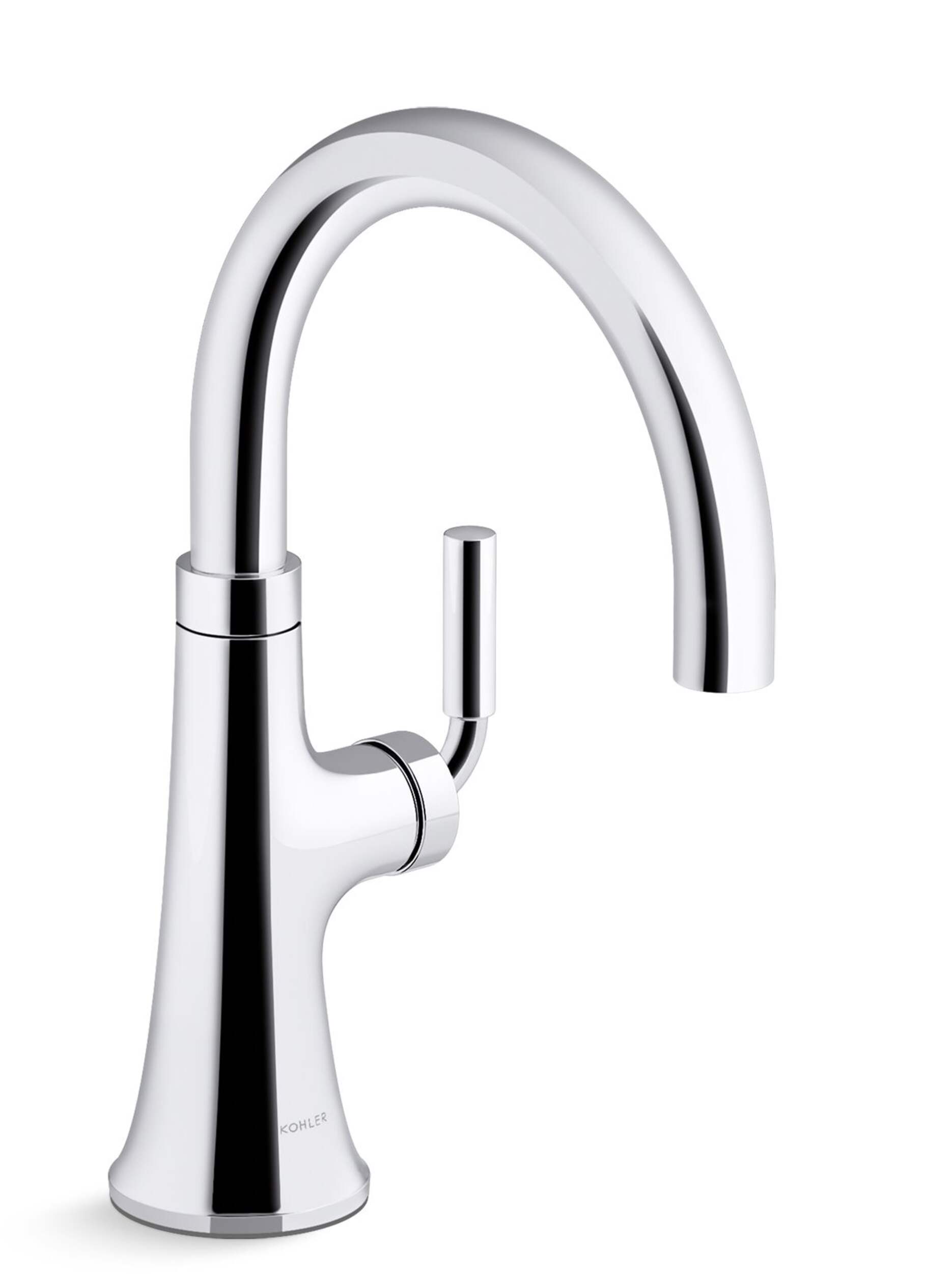 Kohler Tone™ Single Handle Bar Sink Faucet, Polished Chrome Front_Three_Fourths_Angled_Right