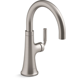 Kohler Tone™ Single Handle Bar Sink Faucet, Vibrant Stainless Front_Three_Fourths_Angled_Right