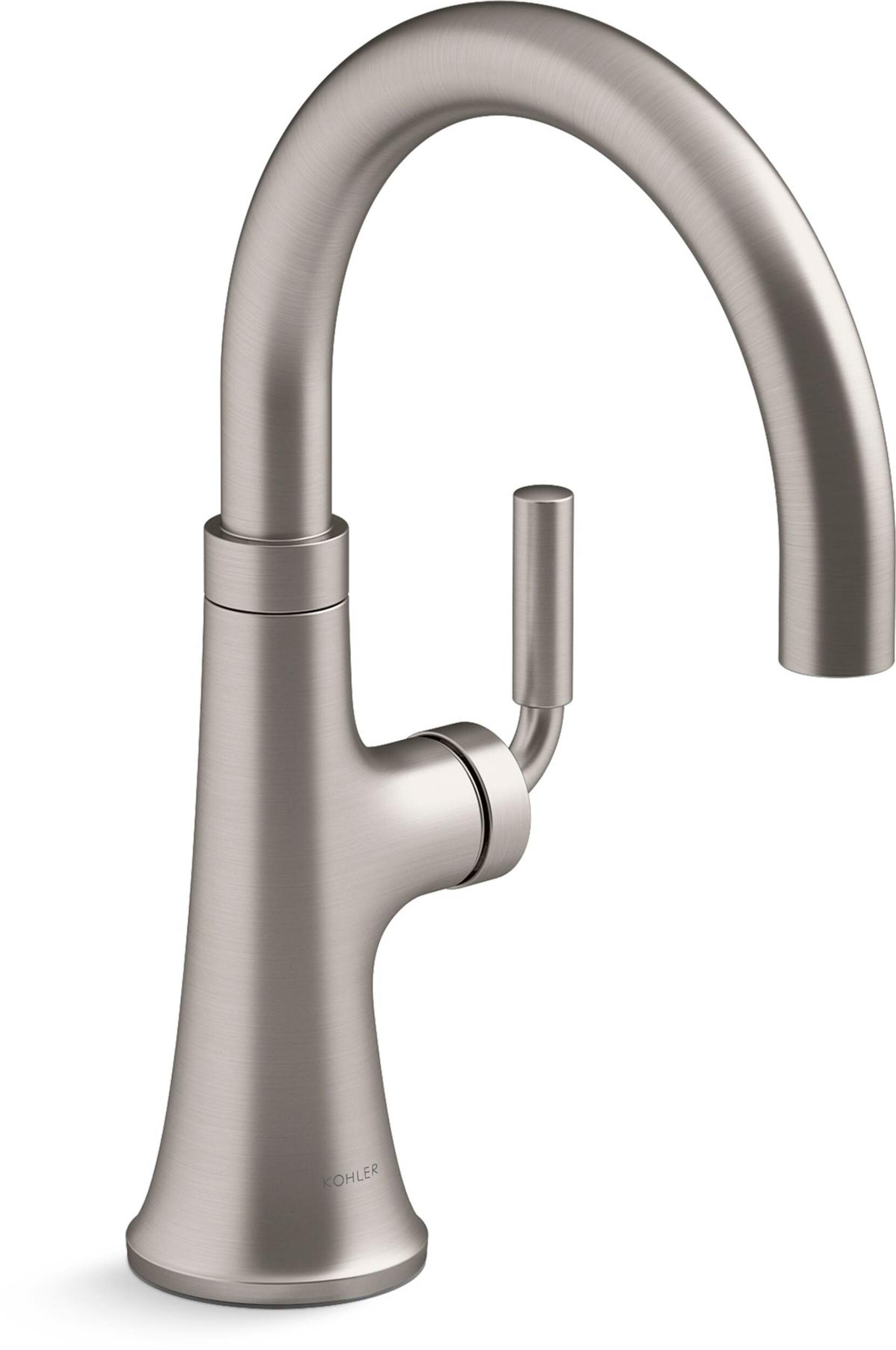 Kohler Tone™ Single Handle Bar Sink Faucet, Vibrant Stainless Front_Three_Fourths_Angled_Right