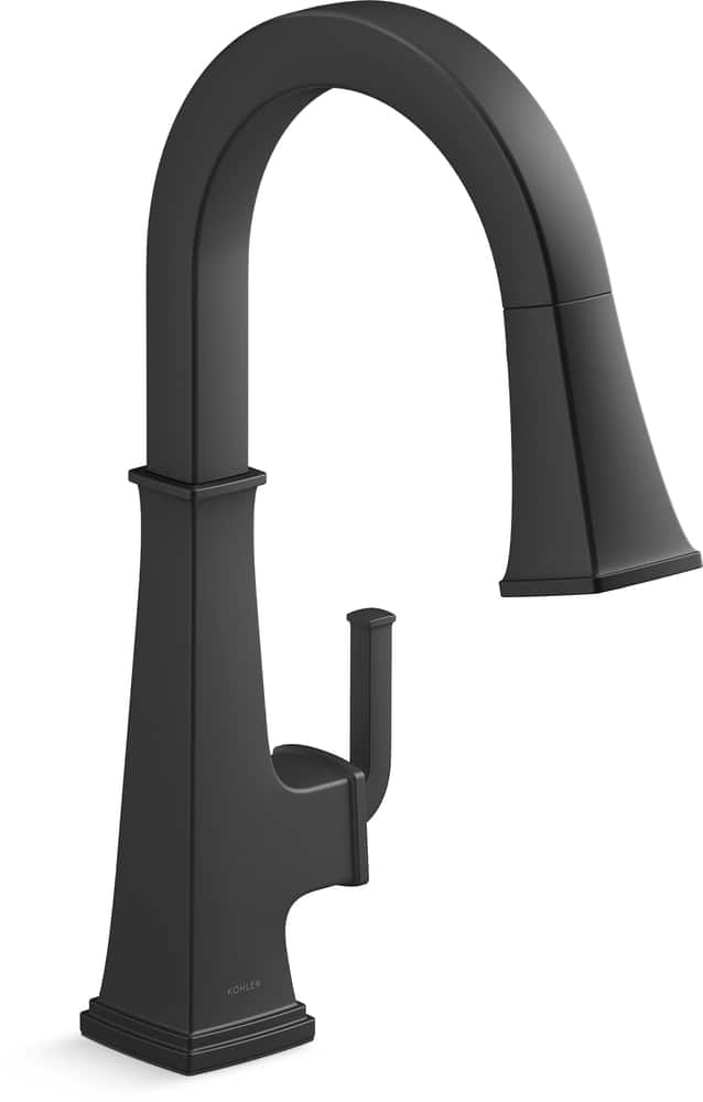 Kohler Riff Pull-Down 1-Handle Kitchen Faucet, Matte Black | Canadian Tire