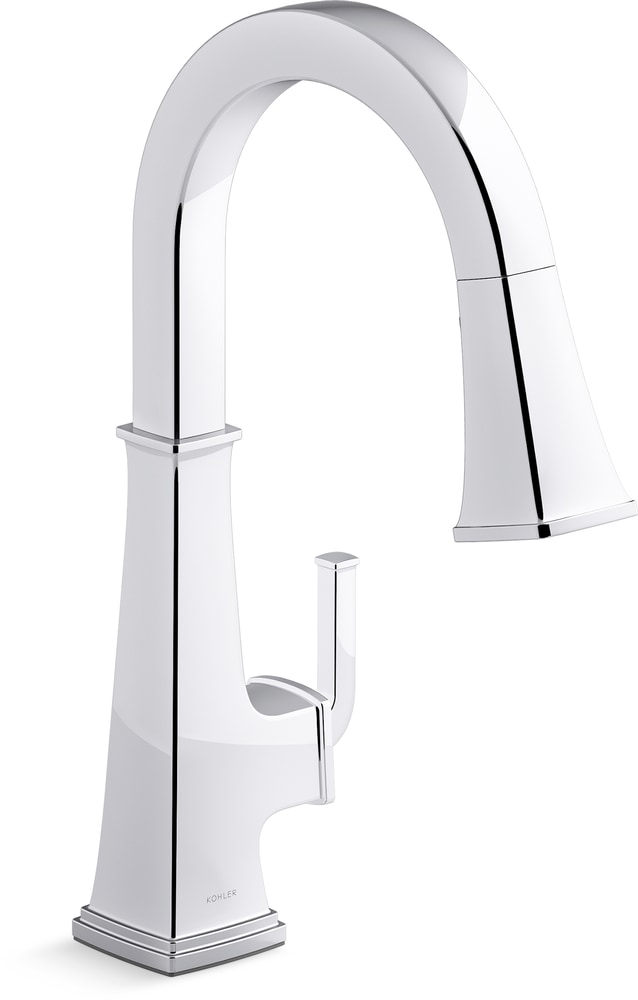 Kohler Riff™ Pull Down Single Handle Kitchen Faucet, Polished Chrome