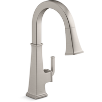 Kohler Riff™ Pull Down Single Handle Kitchen Faucet, Vibrant Stainless Front_Three_Fourths_Angled_Right