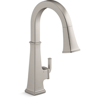 Kohler Riff™ Touchless Pull Down Single Handle Kitchen Sink Faucet, Vibrant Stainless Front_Three_Fourths_Angled_Right
