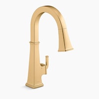 Kohler Riff¿ Touchless Pull Down Kitchen Sink Faucet with KOHLER® Konnect, Vibrant Brushed Moderne Brass
