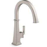 Kohler Riff™ Single Handle Bar Sink Faucet, Vibrant Stainless Front_Three_Fourths_Angled_Right