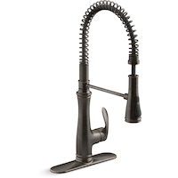 Kohler Bellera® Single Handle Semi Professional Kitchen Sink Faucet, Oil Rubbed Bronze Front_Three_Fourths_Angled_Right