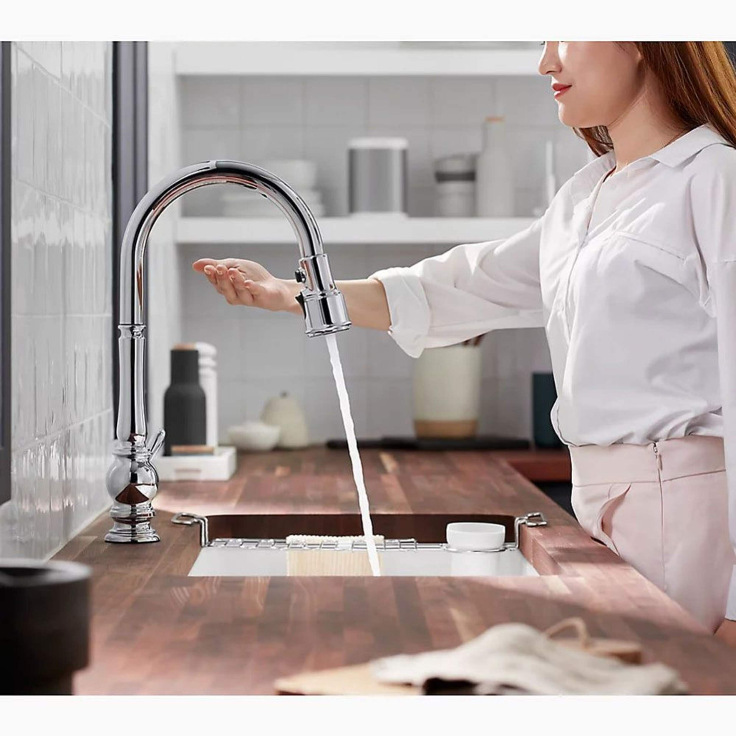 Kohler Artifacts® Touchless Pull Down Kitchen Sink Faucet, Vibrant