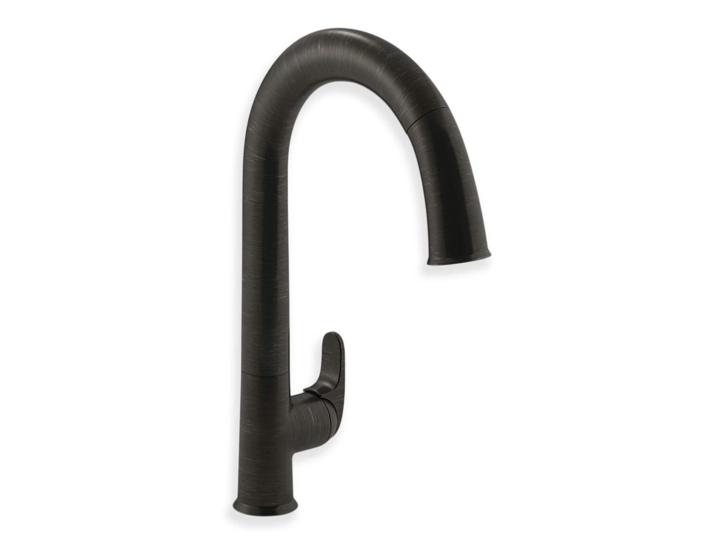 Kohler Sensate<sup>MC</sup> Robinet de cuisine sans contact avec bec extractible de 15 1/2 po, douchette à 2 fonctions, bronze huilé Front_Three_Fourths_Angled_Right