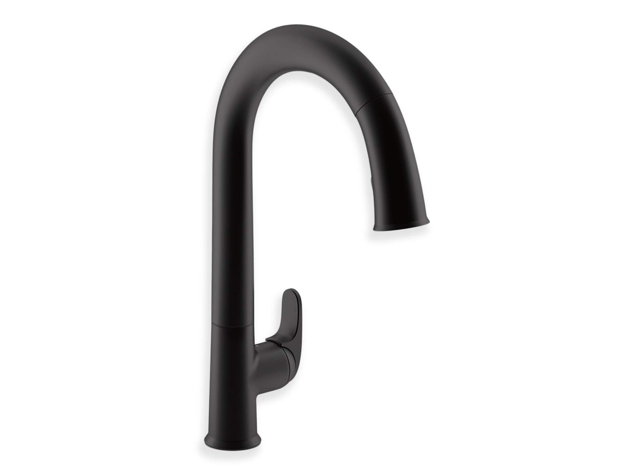 Kohler Sensate® Kitchen Faucet with KOHLER® Konnect™ and Voice Activated Technology, Matte Black Front_Three_Fourths_Angled_Right